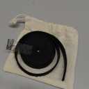 Ringsun 1/2 Inch Wide Flat Leather Straps for Crafts, Full Grain Leather Strips Cord String for Crafts, Tooling (2mm Thick 72.5 Inches Long Black)