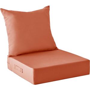 Outdoor Cushions for Patio Furniture,Outdoor Seat Cushion Set 24 x 24 x 5.75 Inch,Waterproof & Fade Resistant Outdoor Chair Cushions,Deep Patio Chair Cushion with Removable Cover,Spice