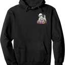 (2 Sided) Mentally Ill But Totally Chill Skeleton Floral Pullover Hoodie