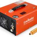 PCP Air Compressor 4500Psi/30Mpa, 350W Oil-Free Fast Fill Pump with Auto Shut-Off, Dual Power 12V DC & 110V/220V AC, Portable Air Pump Paintball, Air Rifle, Airguns HPA Tanks, Orange(Compact)