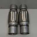 RP Remarkable Power, 2 pack 2.5 inch Inlet Exhaust Flex Pipe,2.5 ID x 10 Length Flexible Tube,Stainless Steel Double Braid Heavy Duty Universal fit Muffler Pipe RK7545 Replacement