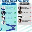 Dog Leg Braces for Back & Front Legs- Dog Hock & Ankle Joint Brace for Weak Back Legs with 2 Metal Strips, Reflective Trim for Sprain, Injury, Arthritis, Wound Recovery,Blue,S