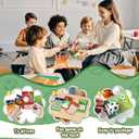 2 x 28 Pack Valentine's Day Sports Ball Gift, Valentines Gift Cards for Kids, Football Soccer Sports Stress Ball for Boys Girls Classroom Exchange Gifts School Party Favor