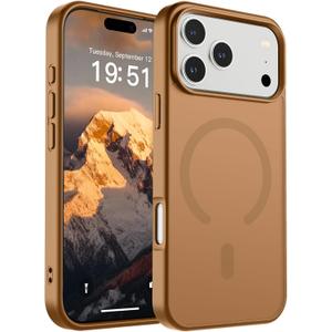 SUPFINE Magnetic for iPhone 17 Pro Max Case (Compatible with MagSafe)(Military Grade Drop Protection) Translucent Matte Shockproof with Anti-Fingerprint Phone Cover 2025, Brown