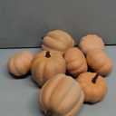 Fake Pumpkins, 8 Pcs Orange Artificial Pumpkins, Plastic Pumpkins for Thanksgiving Party Table Centerpiece Autumn Home Decoration-C