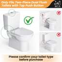 3-Inch Dual Flush Valve Replacement Kit for 2-Piece Toilets, Universal Toilet Repair Kit with Push Button, Fill Valve, Gasket & Bolts,Compatible with Glacier Bay, Kohler, American Standard, and Toto