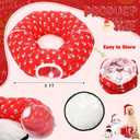 Soulchen Cat Tunnel with Christmas Tree Skirt, 35.8'' Cat Bed for Indoor with Hanging Ball, Xmas Festive Foldable Kitty Pipeline for Kittens Small Animal Christmas Decoration(Snowman)