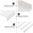 SUPVOX 52Pcs piano white piano key caps key veneers board new s board board accessories tops matte Instrument supplies Acrylic