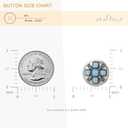 Clear Resin Base Silver Lake Blue Enamel Piece Silver Sewing Shank Buttons 20 Pcs - 18mm, 23/32"