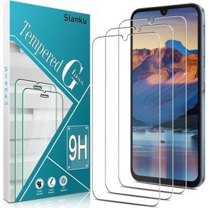 Slanku [3 Pack Screen Protector for Samsung Galaxy A15 5G / A15 Tempered Glass, Touch Sensitivity, Bubble Free, Anti Scratch, Transparent