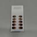 BTArtbox Extra Short Almond Press On Nails - Brown Cat Eye Press On Nails with Glue for Women, Opaque Soft Gel Glue On Nails in 16 Sizes - 32 Stick On Nails Kit, Heart Coffee Art