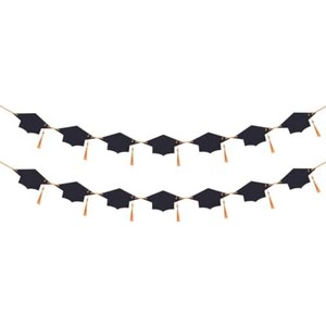Gexolenu Class Of 2025 Graduation Decorations, Congrats Grad Banners With Tassel For High School Party Decor, College Graduation Party Favor, 14 Caps, Orange & Black Paper with Glitter Finish