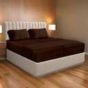 Ready To Rest 100% Egyptian Cotton Split California King Sheets Sets for Adjustable Bed 5 Piece, Fits Mattress Upto 16" Deep, Ultra Soft, Cooling Bed Sheets, Chocolate Stripe
