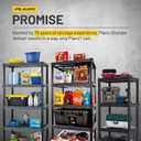 Plano 4-Shelf Plastic Storage Shelves, 48 x 23 x 14, 200lb Capacity, Pantry, Office, Closet and Garage Shelves, Easy to Assemble, Durable Plastic Shelving Unit