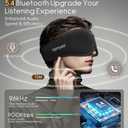Sleep Mask with Headphones Bluetooth 5.4, TOPOINT 3D Eye Mask Blackout with Soft Bamboo Cotton for Side Sleepers Women Men, Sleep Headphones Earphones HD Speaker Microphone for Travel Meditation Gift