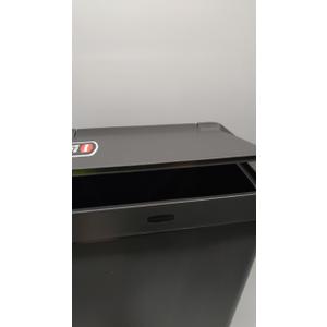 Rubbermaid Premier Series IV Step-On Trash Can for Home and Kitchen, 12.4 Gallon, Stainless Steel Lid Charcoal, for Home/Kitchen/Garage/Apartment/Office