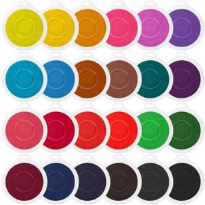 Humyoun 24 Pcs 7" Large Ink Pads for Kids Handprint Footprint Rainbow Stamps Pad Washable Multicolor Ink Pad Kit for Fingerprint Painting Rubber Stamps Card Making Kids Birthday Gifts
