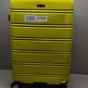 Rockland Melbourne Hardside Expandable Spinner Wheel Luggage, Yellow, 2 Piece (20"/28")