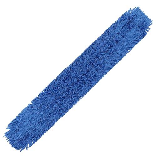 60 Inch Dust Mop Head: Replacement Medium Washable Commercial Mop Head - Sweeper and Janitorial Dust Head Replacement Blue