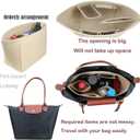 Lckaey purse organizer insert longchamp medium le pliage Handbags Organizer insert 1012khaki-M