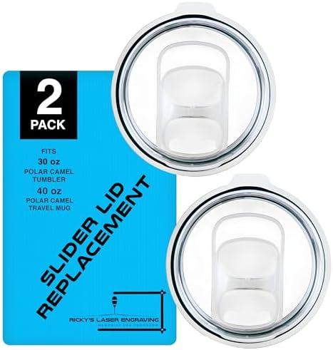 Polar Camel 30 oz Tumbler and 40 oz Travel Mug - Slider Lid Replacement (2-Pack) Perfect Fit