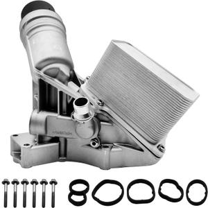 11428583895 Aluminium Engine Oil Cooler Filter Housing Assembly Fits for BMW 3.0L B58 340i GT 540i X3 X4 M240i 440i 540d 640i 740i xDrive 2016-2021, 3.0 Turbo Oil Cooler Assembly Replace 11428583901