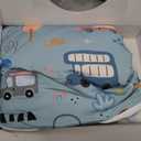 Unnivoll Rayon Made from Bamboo Baby Sleep Sack 12-18 Months 1.0 Tog Baby Wearable Blanket Super Soft Sleeping Sack with 2-Way Zipper for Toddler Infant - Large Blue Car