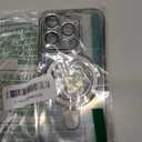 Magnetic Case for iPhone 15 Pro with Invisible Stand [Military Drop Protection][Compatible with MagSafe] Full Camera Protection Clear Soft TPU for iPhone 15 Pro Case 6.1 Inches-Grey (Gray)