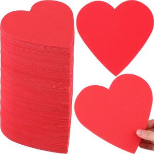 Tatuo 120 Pcs 6 Inch Valentines Day Foam Hearts Galentine's Day Large Heart Shapes Foam Heart Cutouts for Valentine DIY Crafting Favor Activity Teacher Supplies(Red)
