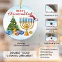 4 x Hanukkah Ornaments 2025 - Merry Chrismukkah Ornament for Christmas Tree Decorations, Gift for Friends Neighbors Mom Coworker, Spiritual Gifts for Women, Jewish Gifts