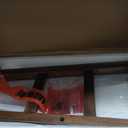 Alaterre Furniture Durango 26-Inch Tall Industrial Wood Counter-Height Stool Bar Stool, Kitchen, Seating, Vintage-Style Saddle Seat, Comfort, Rustic Industrial, Light or Dark Tone Lacquer Finish