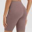 ODODOS 2-Pack High Waist Workout Shorts with Pockets for Women 6"/8" Inseam Tummy Control Gym Athletic Biker Shorts (S)