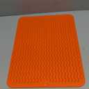 MicoYang Silicone Dish Drying Mat for Multiple Usage, Easy clean, Eco-friendly, Heat-resistant Silicone Mat for Kitchen Counter or Sink, Refrigerator or Drawer Liner Orange, L 16 inches x 12 inches