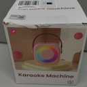 Mini Karaoke Machine with 2 Wireless Microphones for Kids Adults,Portable Bluetooth Karaoke Speaker with Party Lights,Christmas Birthday Gifts for Girls Ages 4, 5, 6,7, 8, 9, 10,12+ Family Home Party (Hotpink 2 Mics)