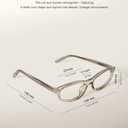 TIJN Olisa Blue Light Blocking Glasses for Women Men,Oval Glasses Frame Bluelight Glasses for Gaming/Computer/Screen (23. Butterlight (Cat Eye))