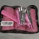 4 Sizes Self-Grip Hair Rollers Set for Long, Short Hair and Bangs - 50 Pcs with Clips (25mm, 36mm, 48mm, 60mm), Pink