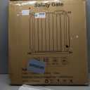 57.5-62" Extra Wide Baby Gate for Doorways,30" Tall Double Lock Mechanism Metal Dog Gate Pressure MountAutomatic Closing Child Safety Gate,White