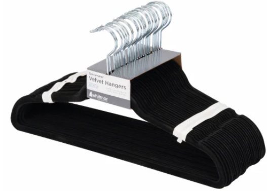 WHITMOR SPACE MAKER VELVET HANGERS Set Of 25