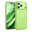 TOCOL for 17Pro Case, Full Camera Protection, Builtin Magnetic Ring, Compatible with Magsafe Charger, Drop Protection, Translucent Matte Phone Case for 17 Pro 6.3 inch (Light Green)