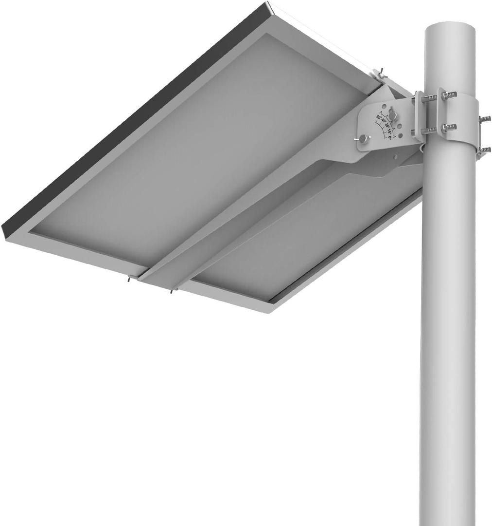 Adjustable Slar Panel Pole Mounting Bracket Rack Kit for 50W Solar Panel - Fit Pole Dia 2.35 - 4.0 Inch / 60mm - 100mm