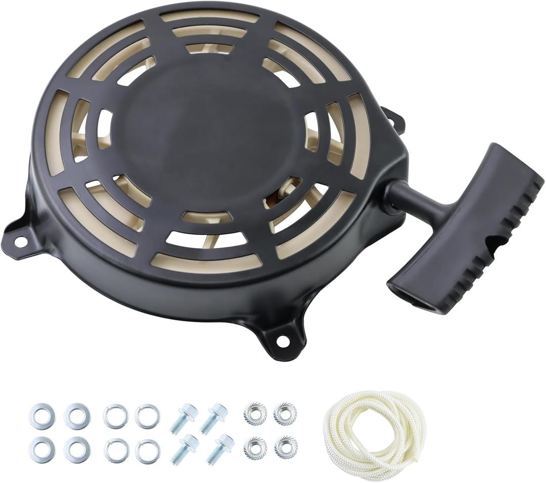 KIKITE 497680 Recoil Starter Compatible with B & S 497680 Pull Start Assembly 498144 Rwind Starter Toro Troy Bilt Tb210 TB230 Lawn Mower Pull Start Replace 190cc 725EX