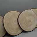 Vintiquewise Barky Natural Wood Slabs Rustic Ornament Slice Tray Table Charger 16" set of 4