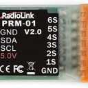 Radiolink PRM-01 Airplane Battery Monitor Module 1S-6S Voltage Real-time Telemetry, Low Voltage Alarm for Airplane Delta Wing Fixed-Wing Aircraft, Works with RX R12DS, R9DS