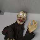 Halloween Animated Zombies Outdoor Decorations, Voice Activated Prop with Glowing Eyes, Swaying Motion & Bloodcurdling Shriek Sound for Yard, Lawn, Patio, Garden, Haunted House Party Prank Decor