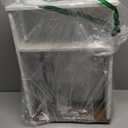 Bathroom Wall Cabinet, Medicine Cabinet with Open Partition and Towel Bar, Rustic Storage Cabinet with Open and Hidden Storage Space, for Bathroom, Living Room, Kitchen, White and Walnut (7.1"D x 15.4"W x 24.4"H)