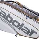 Babolat Pure Wimbledon Racquet Holder x6 Tennis Bag (White), 75 x 32 x 32 cm