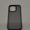 TORRAS Shockproof for iPhone 14 Pro Case, [3X Military-Grade Drop Tested & Slim Silky Feel] Translucent Hard Back with Silicone Protective Anti-Fingerprint Anti-Scratch Phone Case Guardian, Black