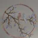 KOYILTD Bird on Tree Branch Pictures Wall Decor Colorful Metal Wall Art Elegant Bird Wall Decoration for Home Living Room Bathroom Bedroom Garden Housewarming Gifts (Color H)