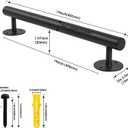 1.6 FT Black Stair Railing Indoor, Metal Handrails for Outdoor Steps