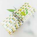 2 x YAOSHENG Premium Disposable Drinking Fruit Paper Straws, Pack 100 Pineapple Paper Straws for Cocktail Party Supplies,Birthday,Bridal/Baby Shower,Juice,Shakes (Pineapple)